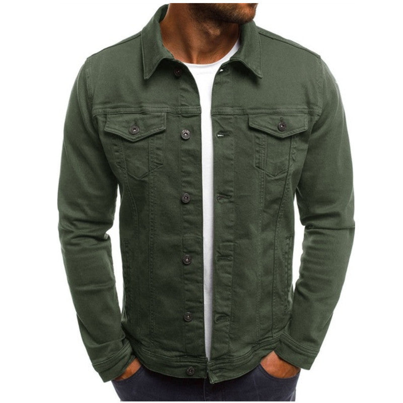 Men's Long-sleeve Trucker Jacket – Green
