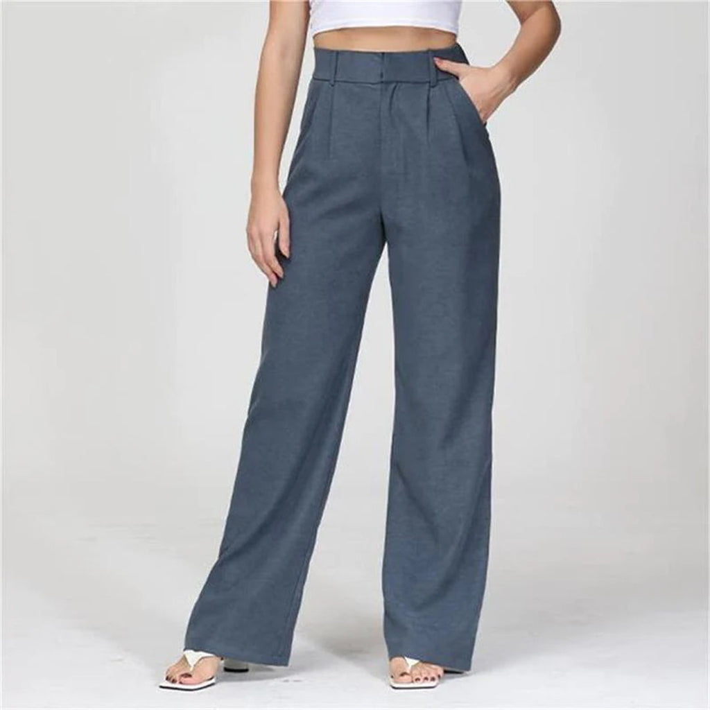 Women's Wide-leg Trousers – Blue
