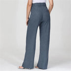 Women's Wide-leg Trousers – Blue