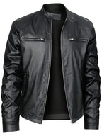 Men's Multi-Zip Faux Leather Jacket