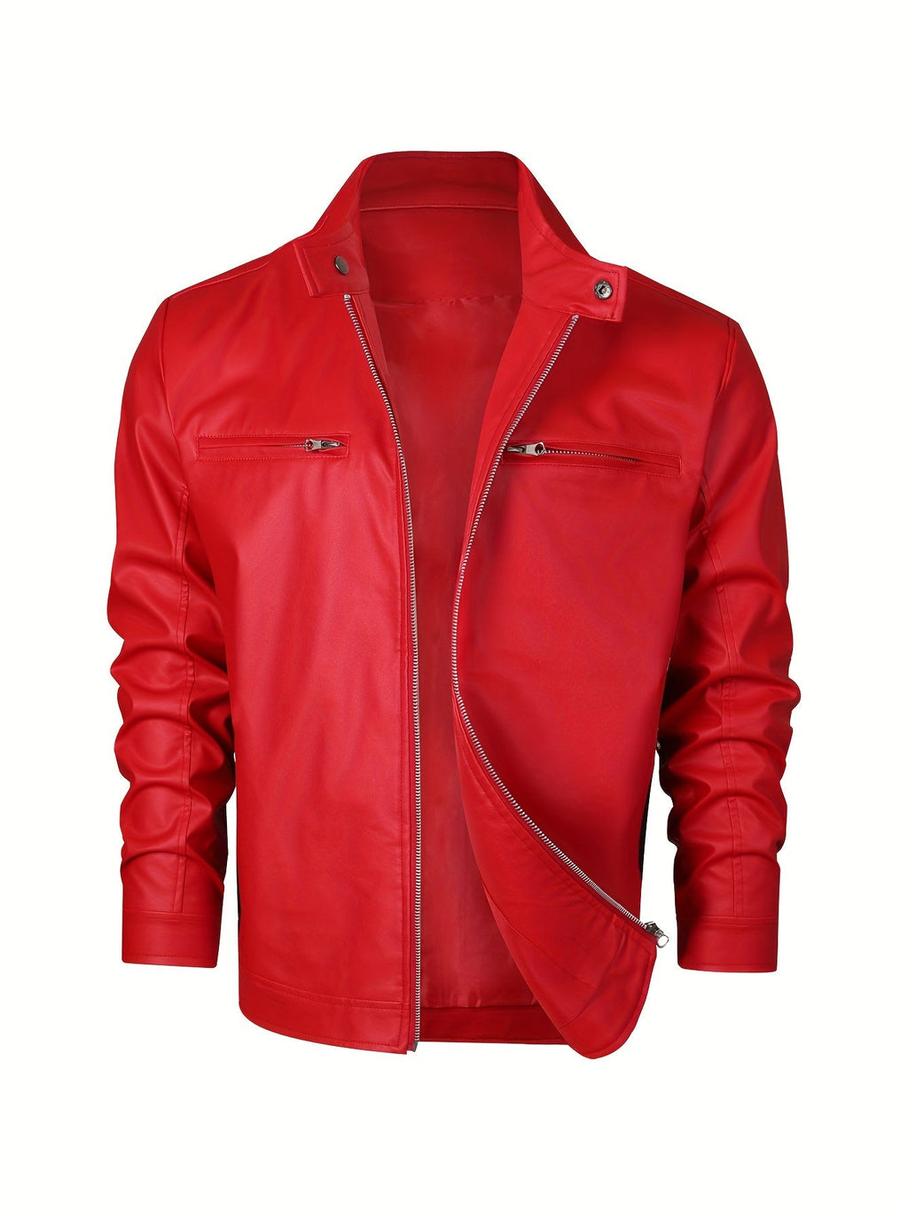 Men's Multi-Zip Faux Leather Jacket