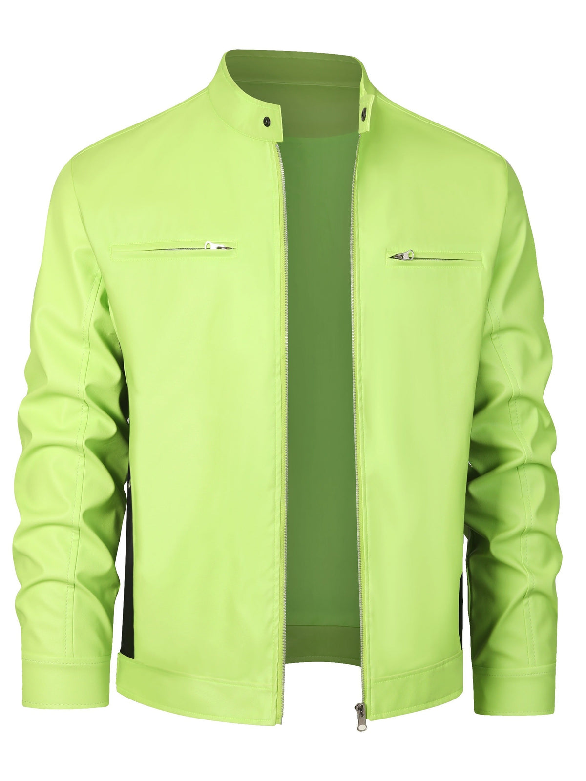 Men's Multi-Zip Faux Leather Jacket