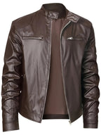 Men's Multi-Zip Faux Leather Jacket
