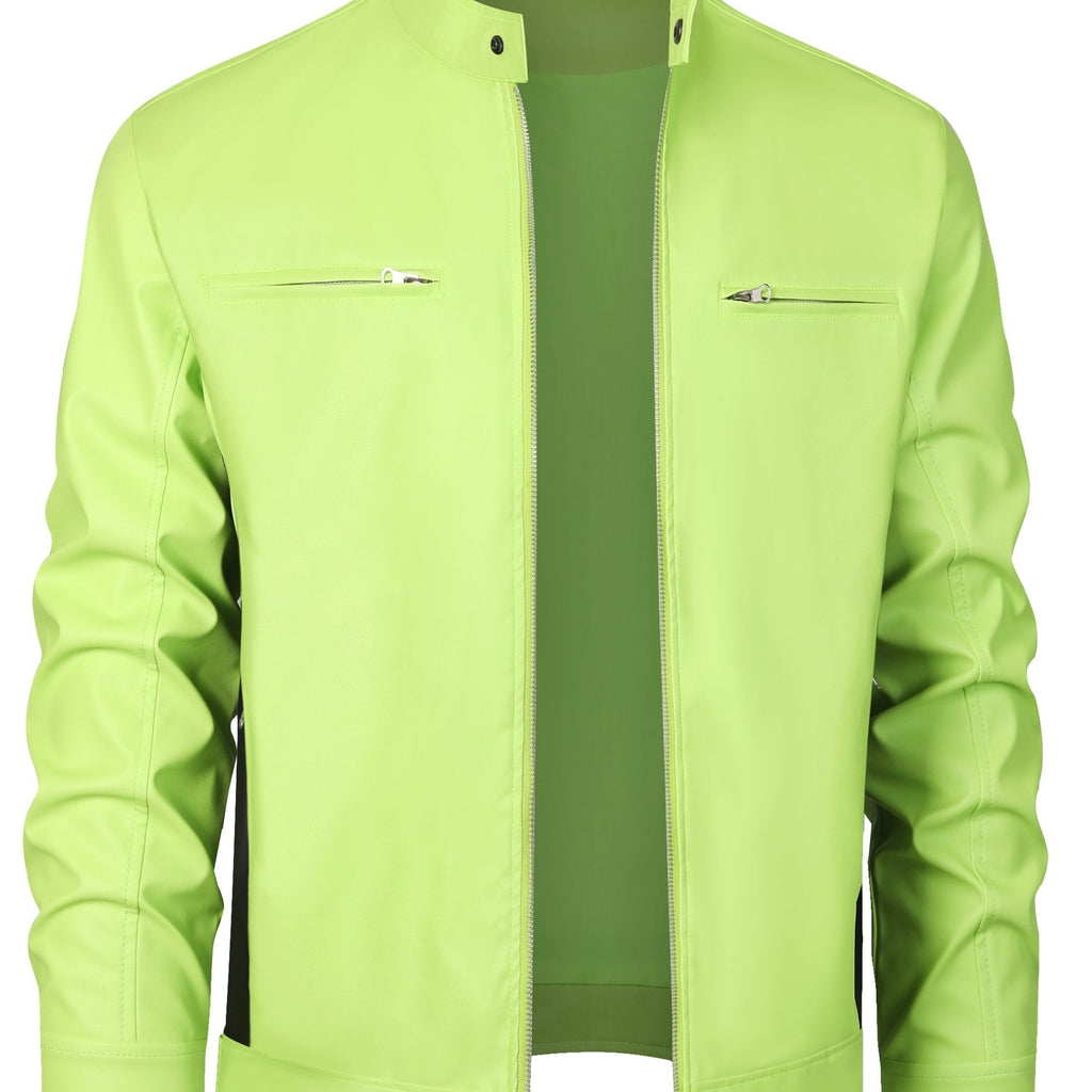 Men's Multi-Zip Faux Leather Jacket