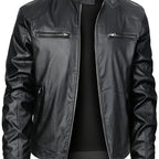 Men's Multi-Zip Faux Leather Jacket