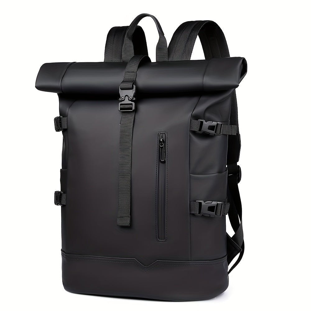 Men's Roll-Top Backpack – Water-Resistant Travel Bag