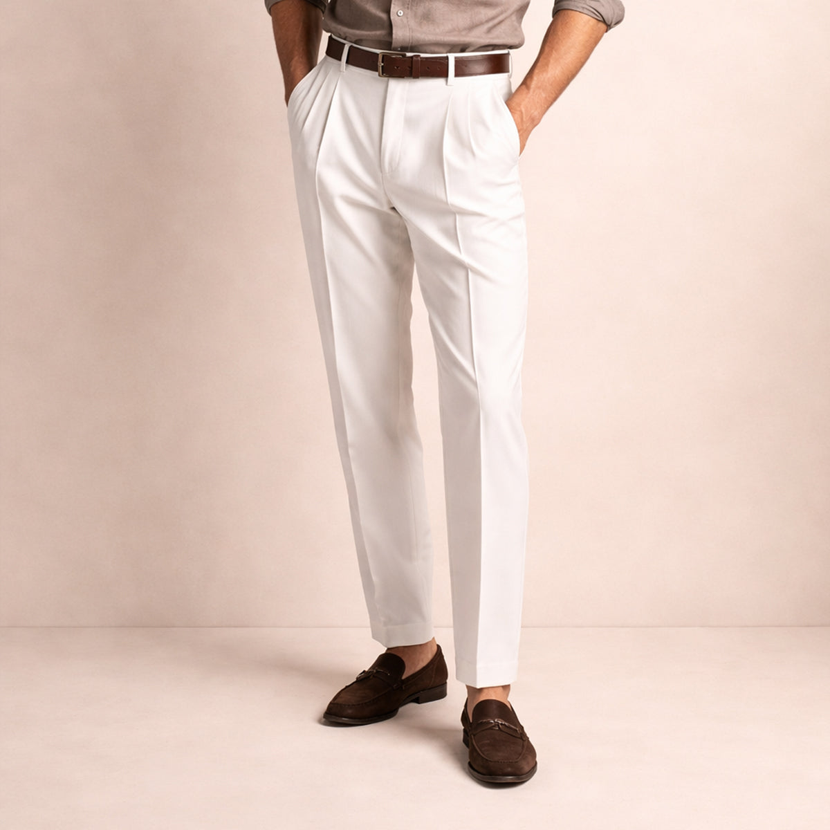 Men's Tailored Pleated Trousers – Relaxed Vintage Fit
