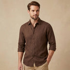 Men's Long-Sleeve Linen Shirt – Relaxed Vintage Cut