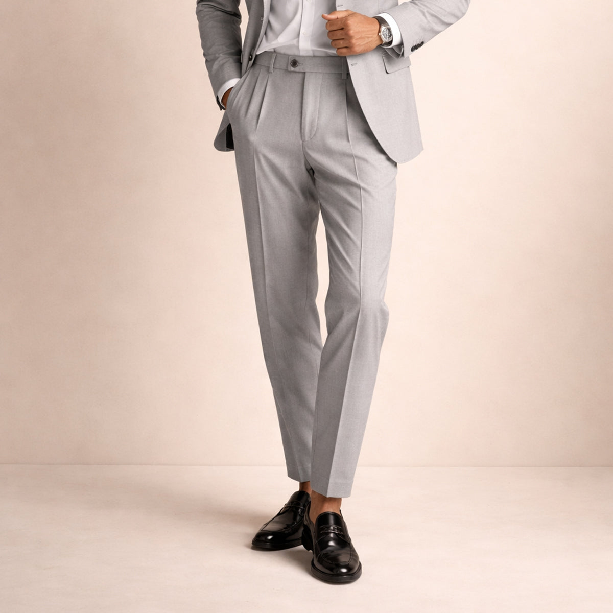 Men's Tailored Pleated Trousers – Relaxed Vintage Fit