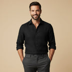Men's Long-Sleeve Linen Shirt – Relaxed Vintage Cut