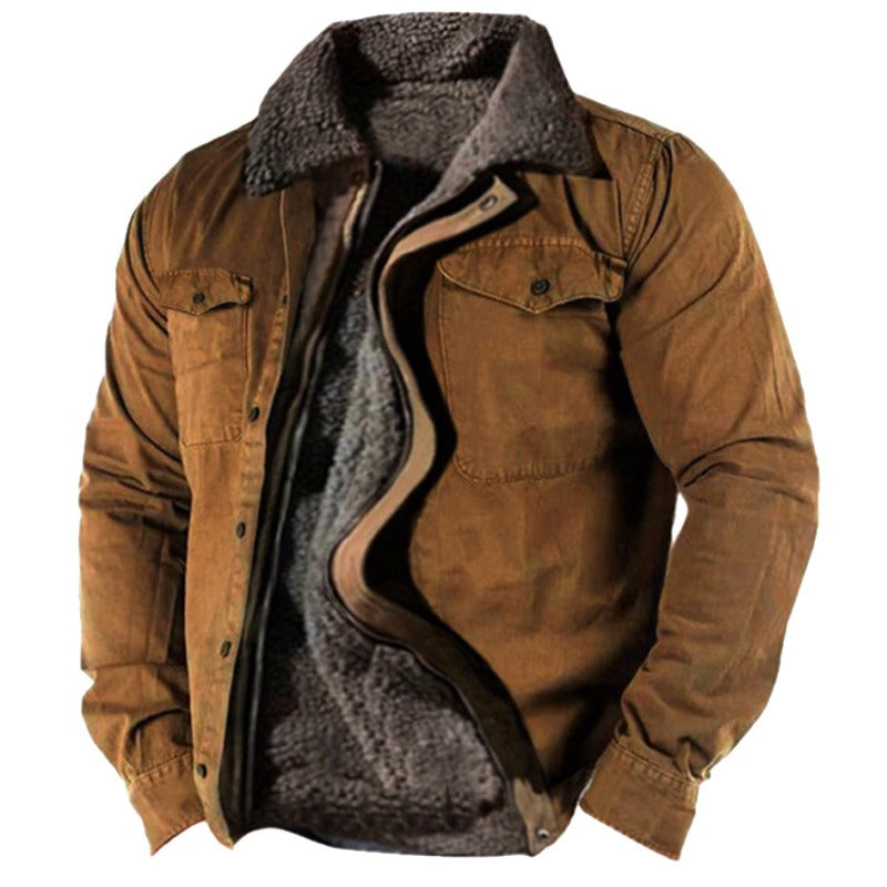 Men's Quilted Jacket with Water-Repellent Finish