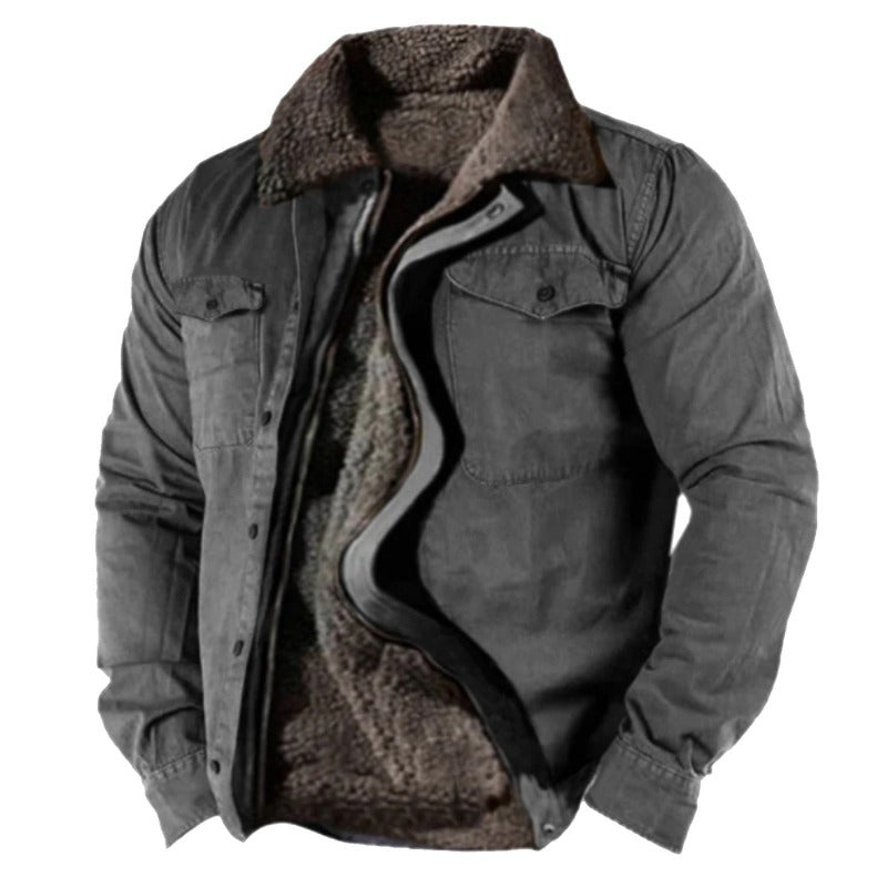 Men's Quilted Jacket with Water-Repellent Finish
