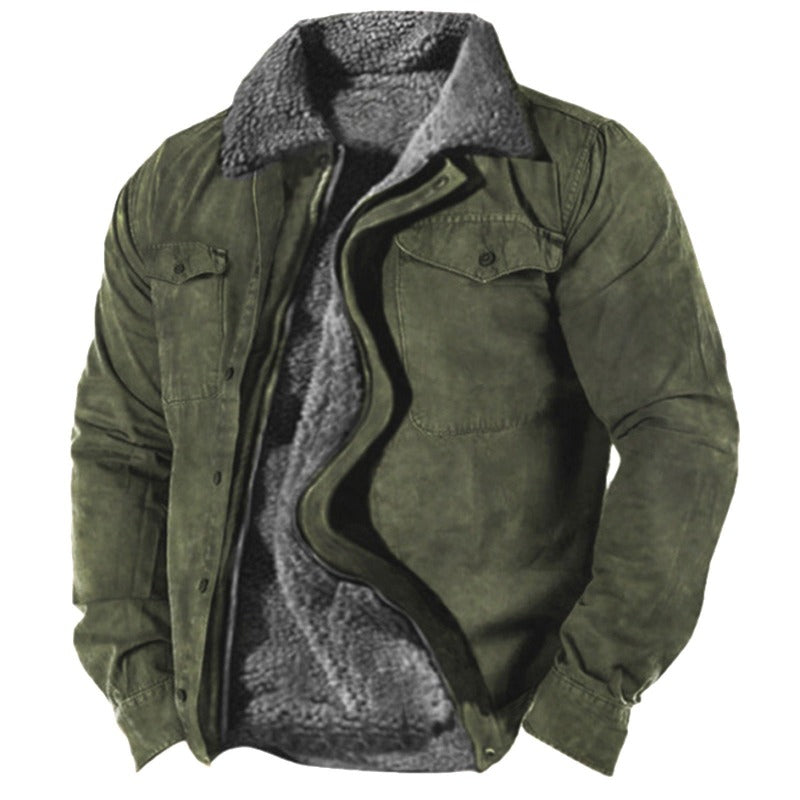 Men's Quilted Jacket with Water-Repellent Finish