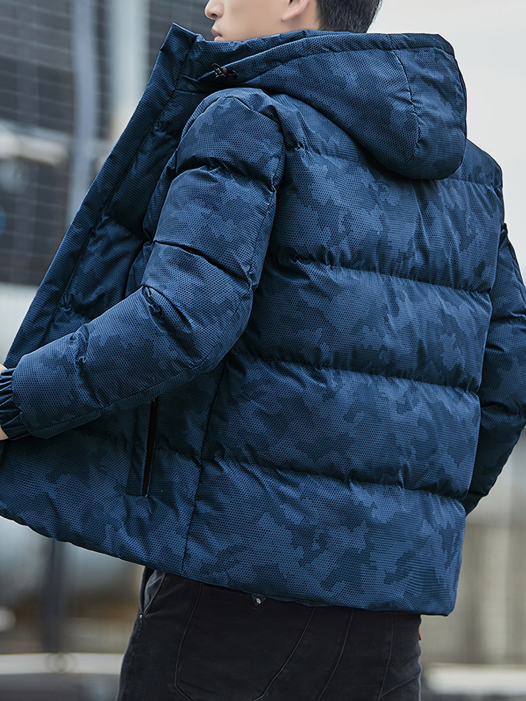 Men's Camouflage Winter Jacket with Hood