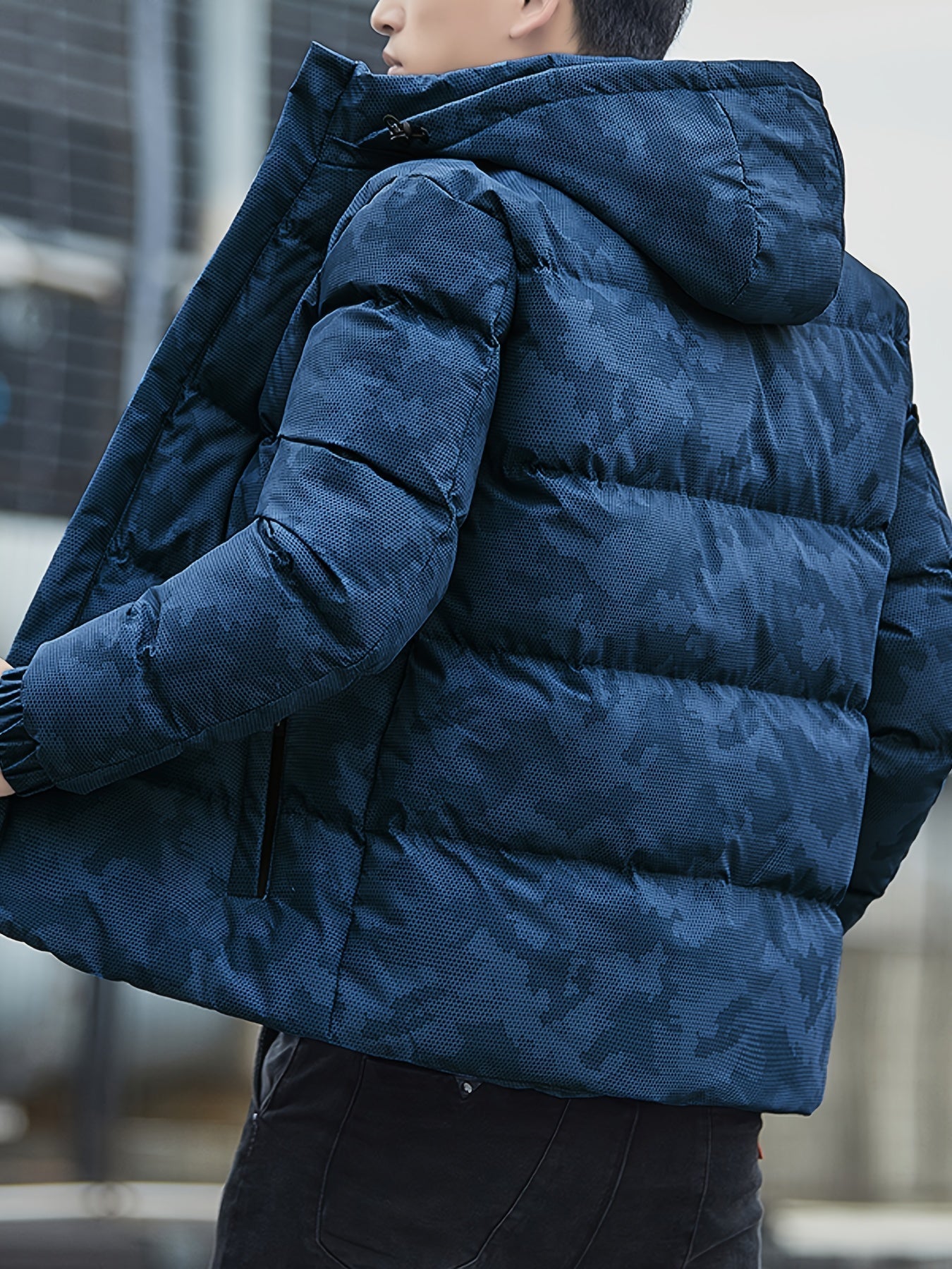 Men's Camouflage Winter Jacket with Hood