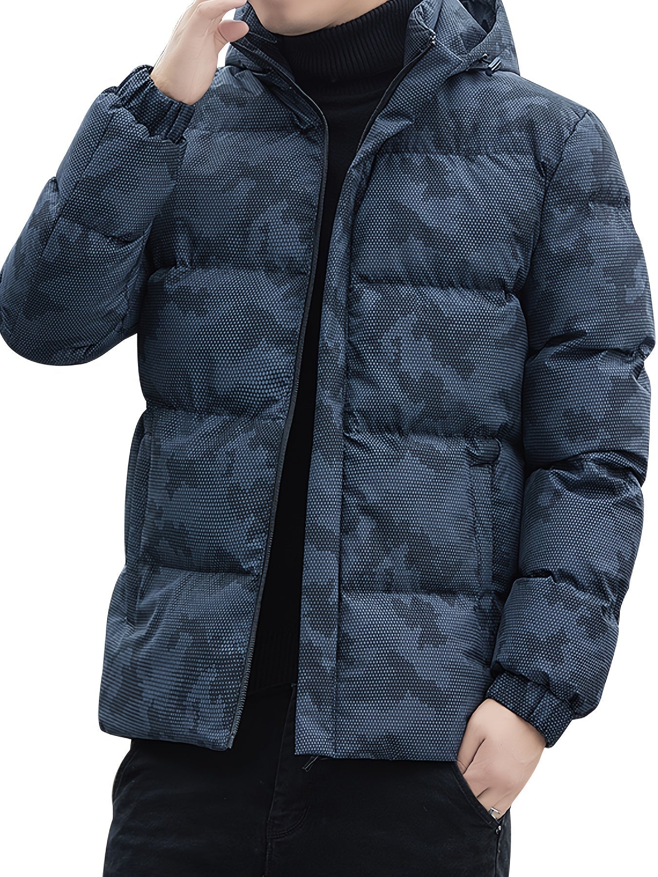 Men's Camouflage Winter Jacket with Hood