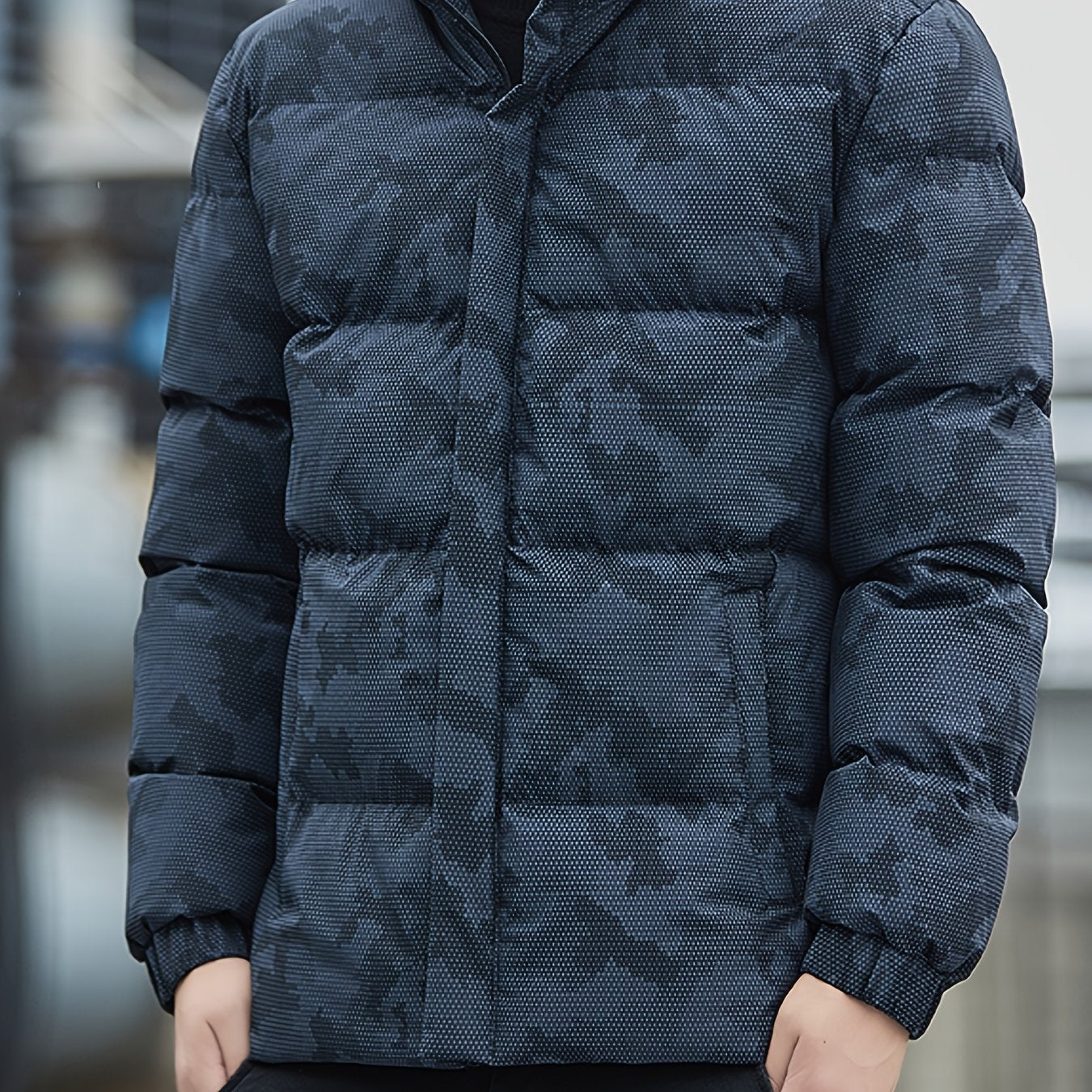 Men's Camouflage Winter Jacket with Hood