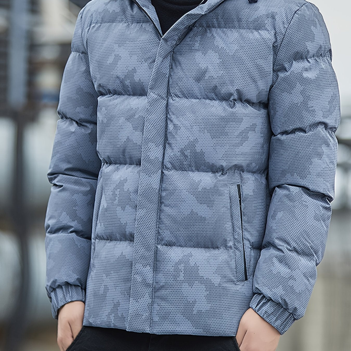 Men's Camouflage Winter Jacket with Hood