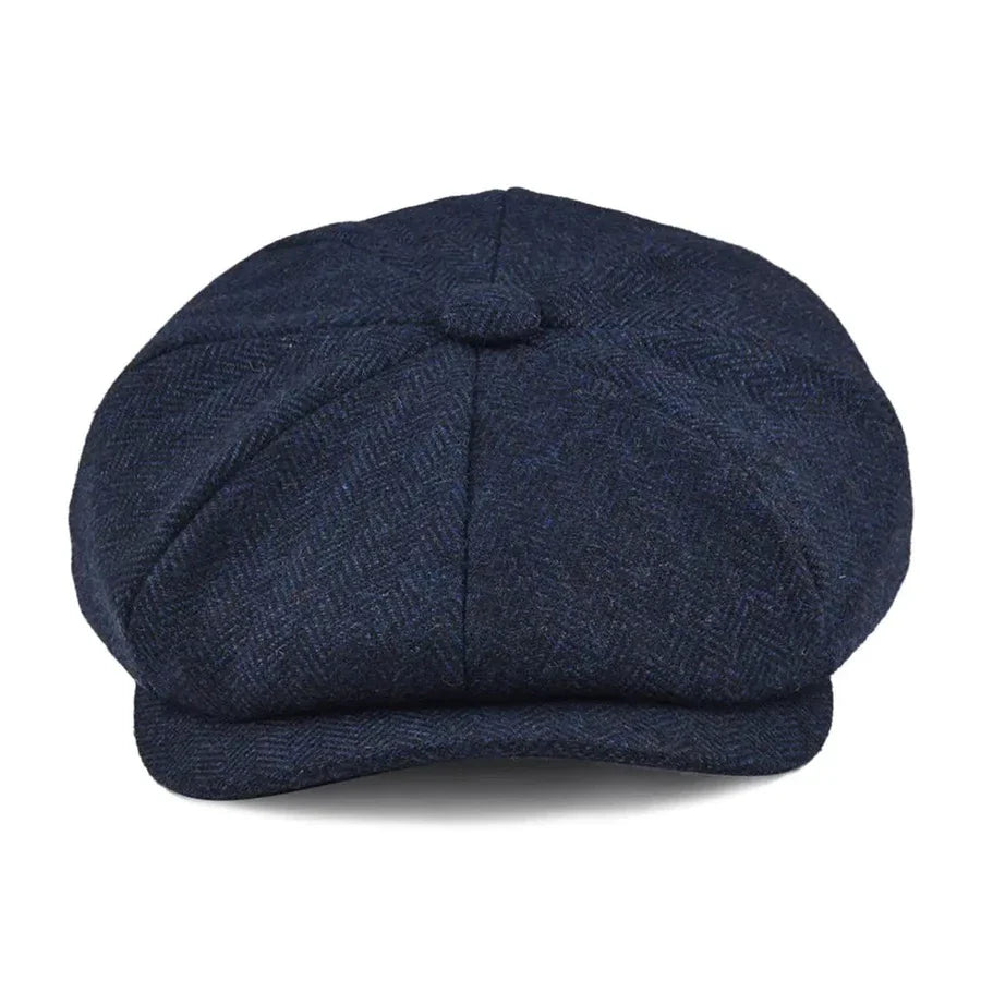 Men's Panelled Tweed Cap – Vintage British Style