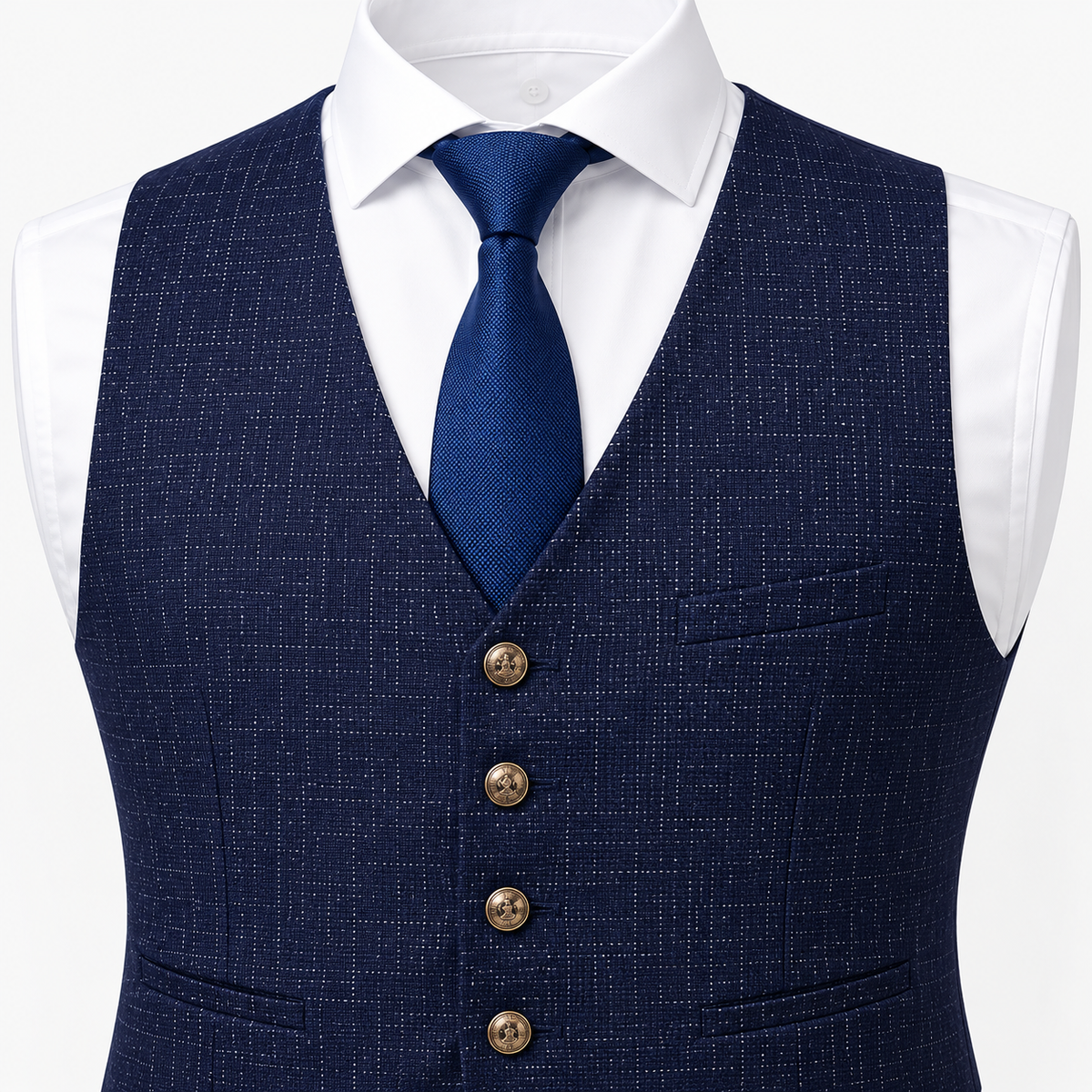 Men's Slim Fit Tweed Waistcoat – Tailored Layer