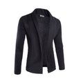Men's Open-Front Shawl Collar Cardigan – Long-Sleeve Relaxed Knit Layer