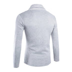 Men's Open-Front Shawl Collar Cardigan – Long-Sleeve Relaxed Knit Layer