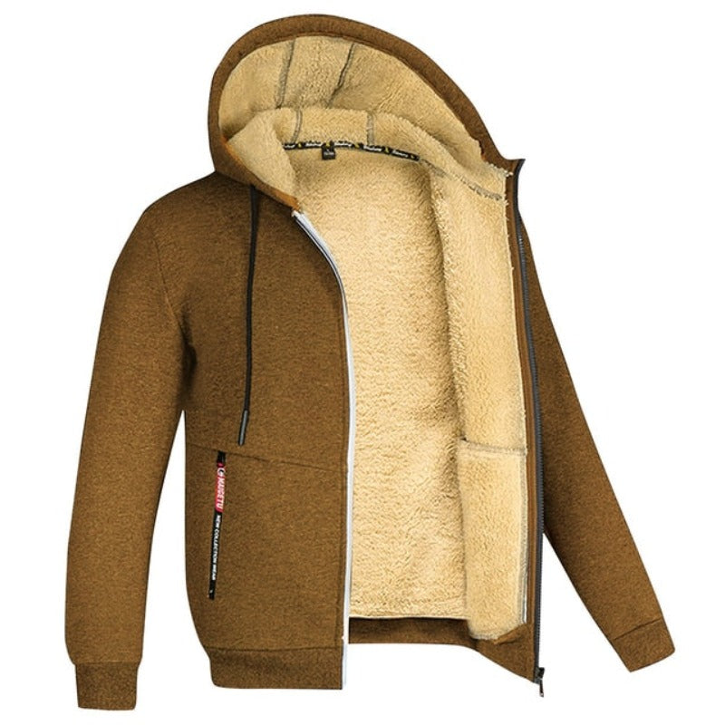 Men's Zip-front Cardigan with hood