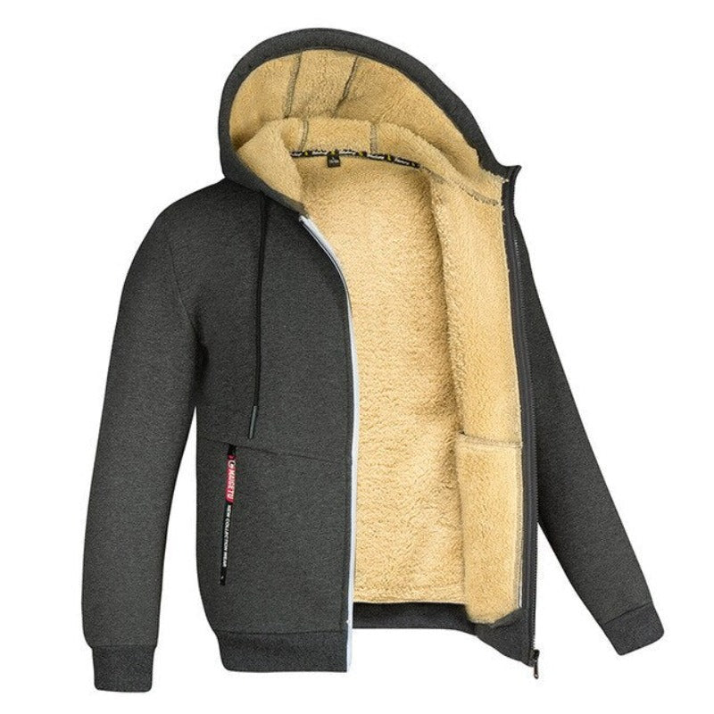Men's Zip-front Cardigan with hood