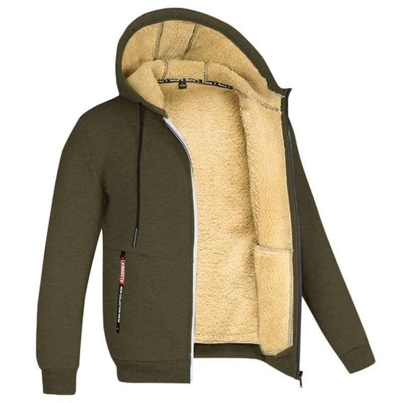 Men's Zip-front Cardigan with hood