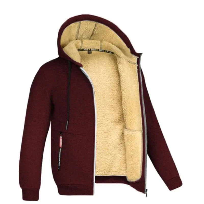 Men's Zip-front Cardigan with hood