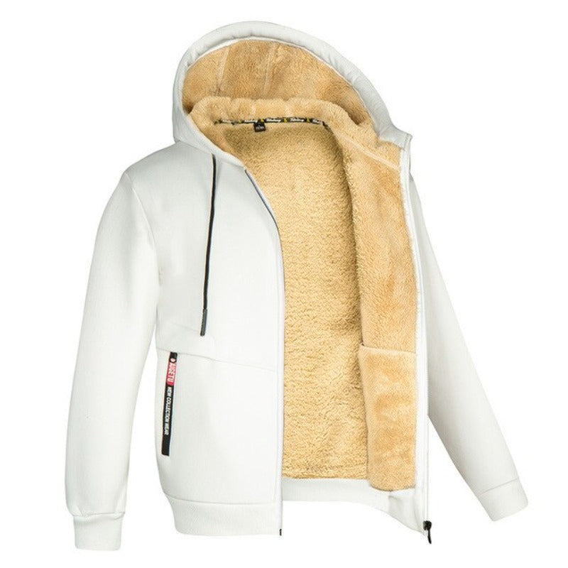 Men's Zip-front Cardigan with hood