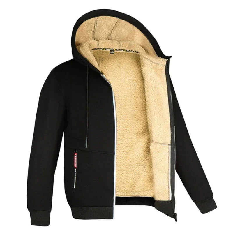 Men's Zip-front Cardigan with hood