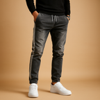 Men's Slim-Fit Stretch Denim Jeans – Comfortable Full-Length Casual Trousers for Everyday Weekend Travel and Smart Casual Wear