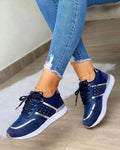 Women's Lace-up Trainers – Navy
