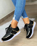 Women's Lace-up Trainers – Navy