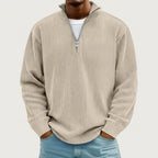 Men's Ribbed Cotton Crew Jumper – 10 Colours, S to 5XL