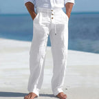 Men's linen-look Drawstring Trousers – Relaxed Summer Pants