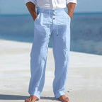 Men's linen-look Drawstring Trousers – Relaxed Summer Pants