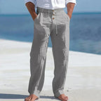Men's linen-look Drawstring Trousers – Relaxed Summer Pants