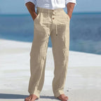 Men's linen-look Drawstring Trousers – Relaxed Summer Pants