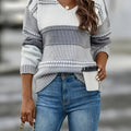 Women's V-neck Jumper with long sleeves – Mixed