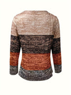 Women's Crew-neck T-shirt with long sleeves – Coffee