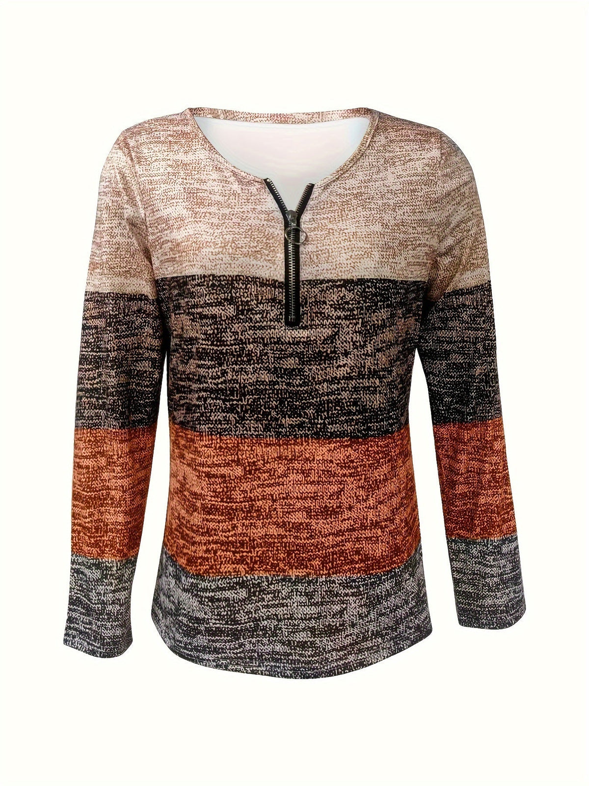 Women's Crew-neck T-shirt with long sleeves – Coffee