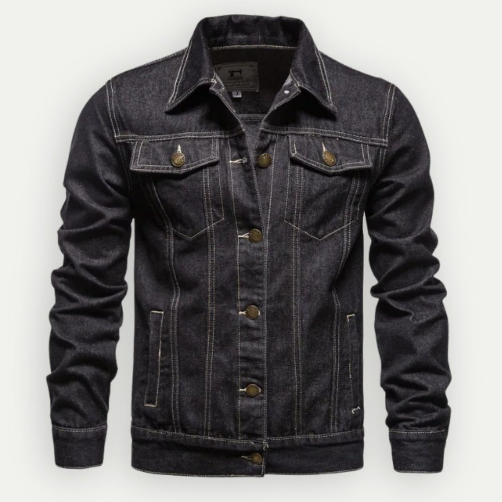 Men's Classic Denim Jacket – Button-Front Trucker Style