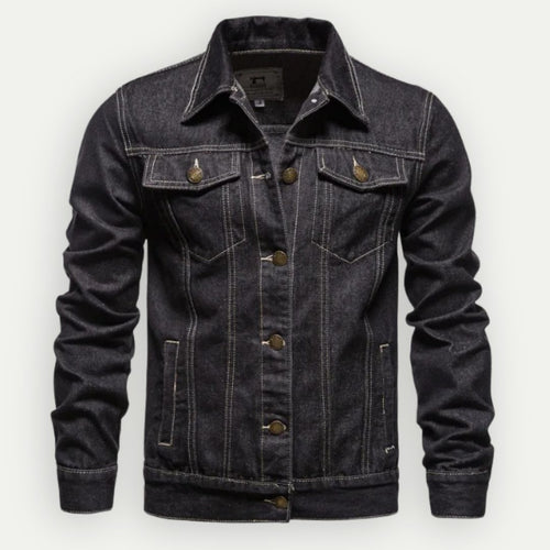 Men's Classic Denim Jacket – Button-Front Trucker Style