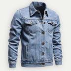Men's Classic Denim Jacket – Button-Front Trucker Style