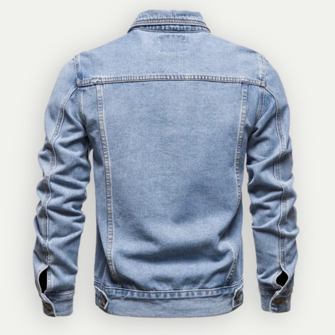 Men's Classic Denim Jacket – Button-Front Trucker Style