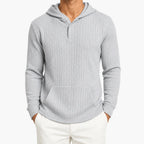 Men's Hoodie with Textured Finish and Hood