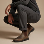 Men's Leather-Look Chelsea Boots – Red Sole Detail