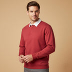 Men's Long-Sleeve Knitted Polo Shirt – Classic Collar